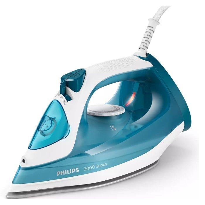 Philips Series 3000 Steam Iron, 2100W, 300ml | White / Blue