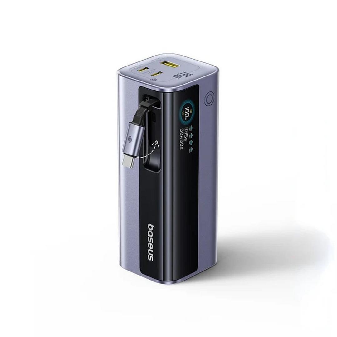 باور بانك Baseus EnerGeek GR11 مع كابل قابل للسحب 10000mAh 100 واط | رمادي 
