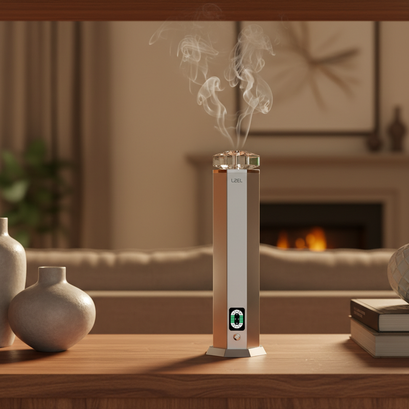 LZEL Aroma Diffuser Aromavista Essence Premium Scent Diffuser Led Display - Cold Air Diffusion Tech - 120 Ml