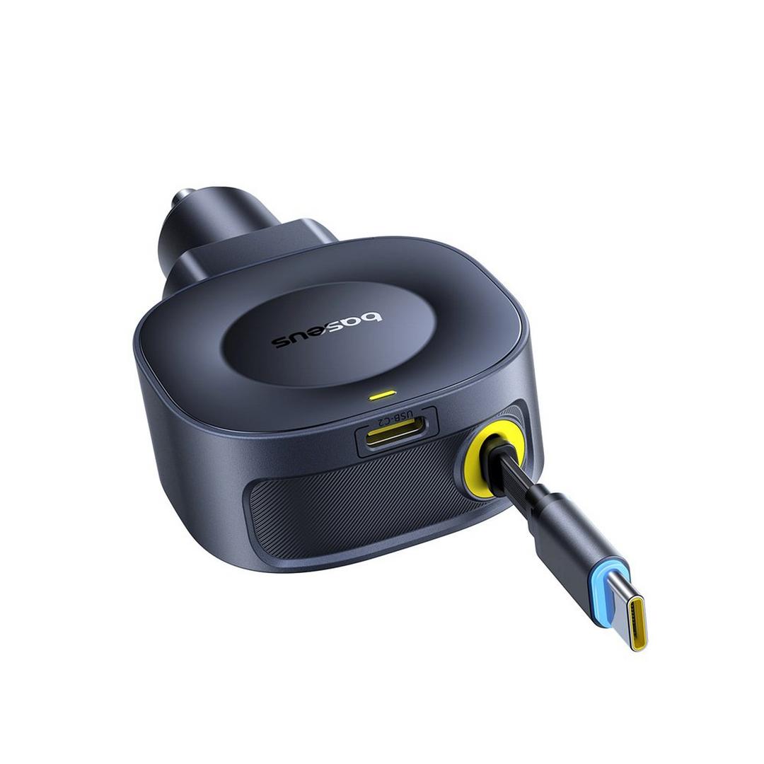 Baseus PrimeTrip VR2 Car Charger with Retractable Cable C+C 45W | Cosmic Black