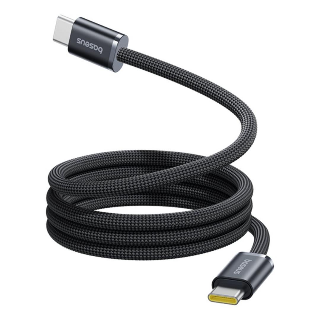 كيبل Baseus Dynamic 4 Pro مغناطيسي للشحن السريع USB-C إلى USB-C بقوة 100 واط بطول 1 متر | أسود