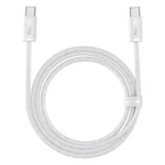 كيبل Baseus الجديد مضفر للشحن السريع USB-C إلى USB-C بقوة 100 واط بطول 2 متر | أبيض