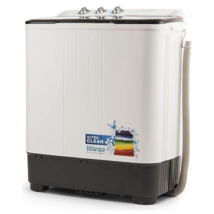غسالة Wansa مزدوجة (Twin Tub) بسعة 5 كجم | أبيض
