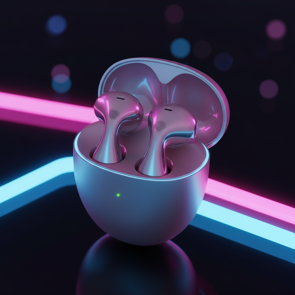 سماعة لاسلكية  FreeBuds 6 من Huawei مفتوحة التصميم بخواص إلغاء الضوضاء النشطة | وردي ذهبي