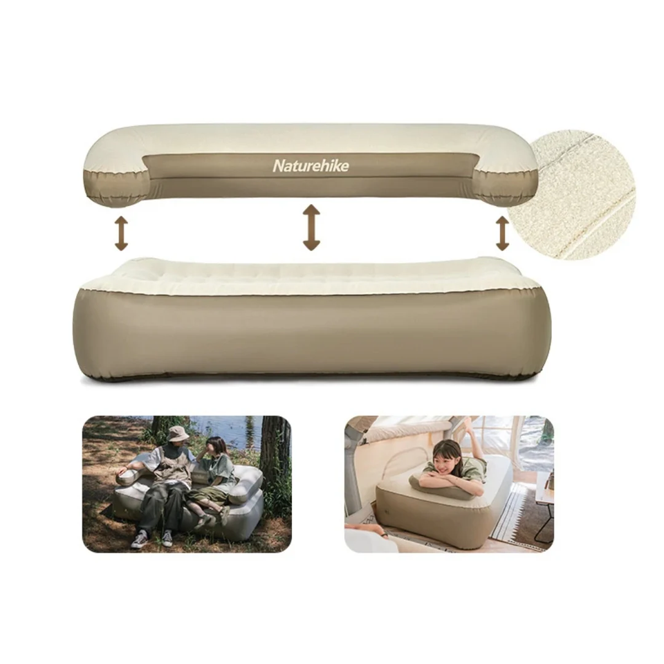 Naturehike Multifunctional Inflatable Double Sofa , 165 × 95 × 65 cm | Summer Sand