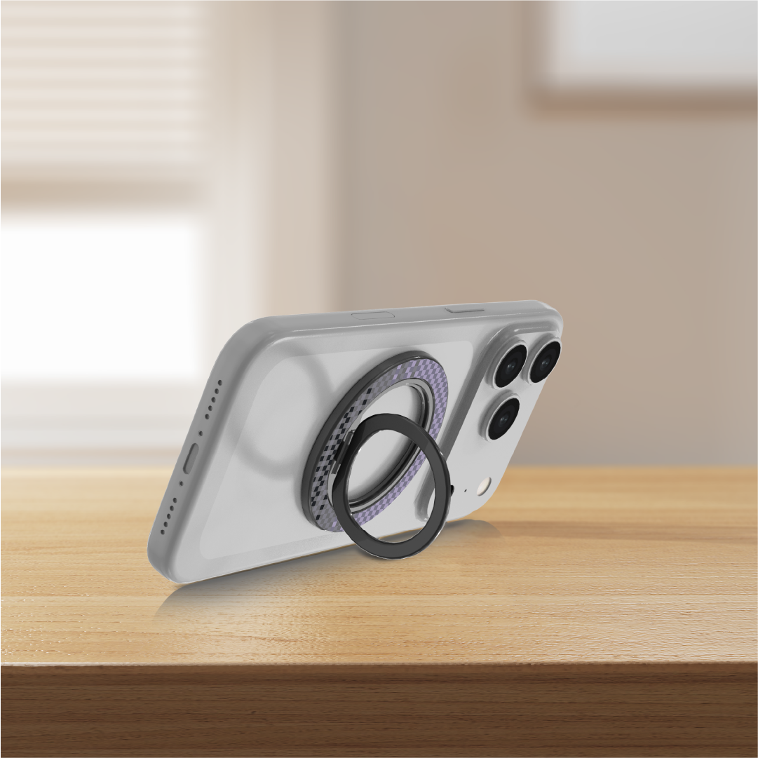 حامل Lzel مع MagSafe بزاوية 360° | رمادي