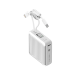 90 Percent Primcore Neo 22.5W Dual Built-In Cables Power Bank Powerdelivery | Qc 3.0 | Usb-C & Lightning | Silver