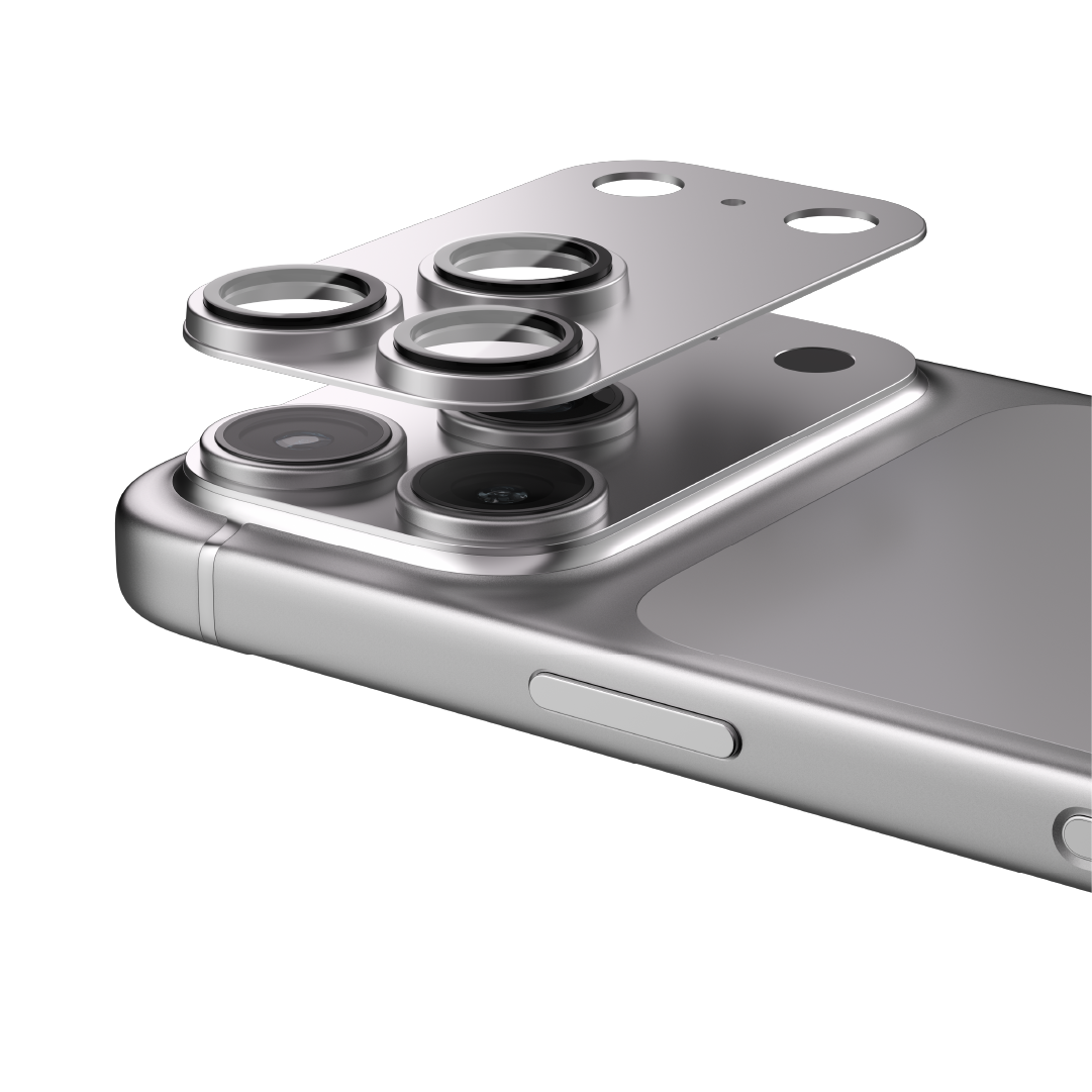 Asli  Global Armorlens Series Metal Tempered Glass Camera Lens Protector For IPhone 17 Pro | Silver