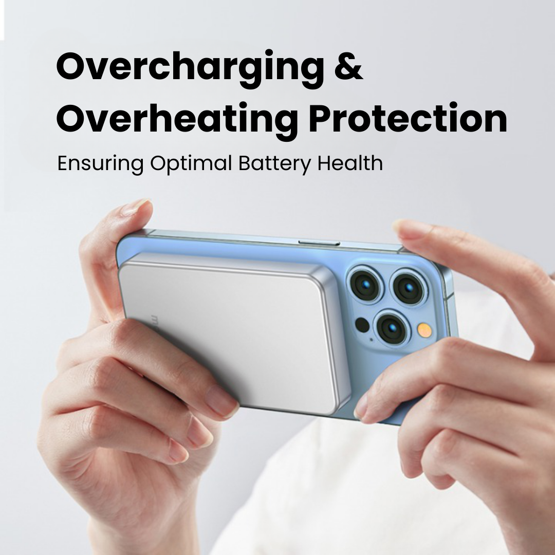 Momax Q.mag Power6 5000 Magnetic Wireless Battery Pack | Silver