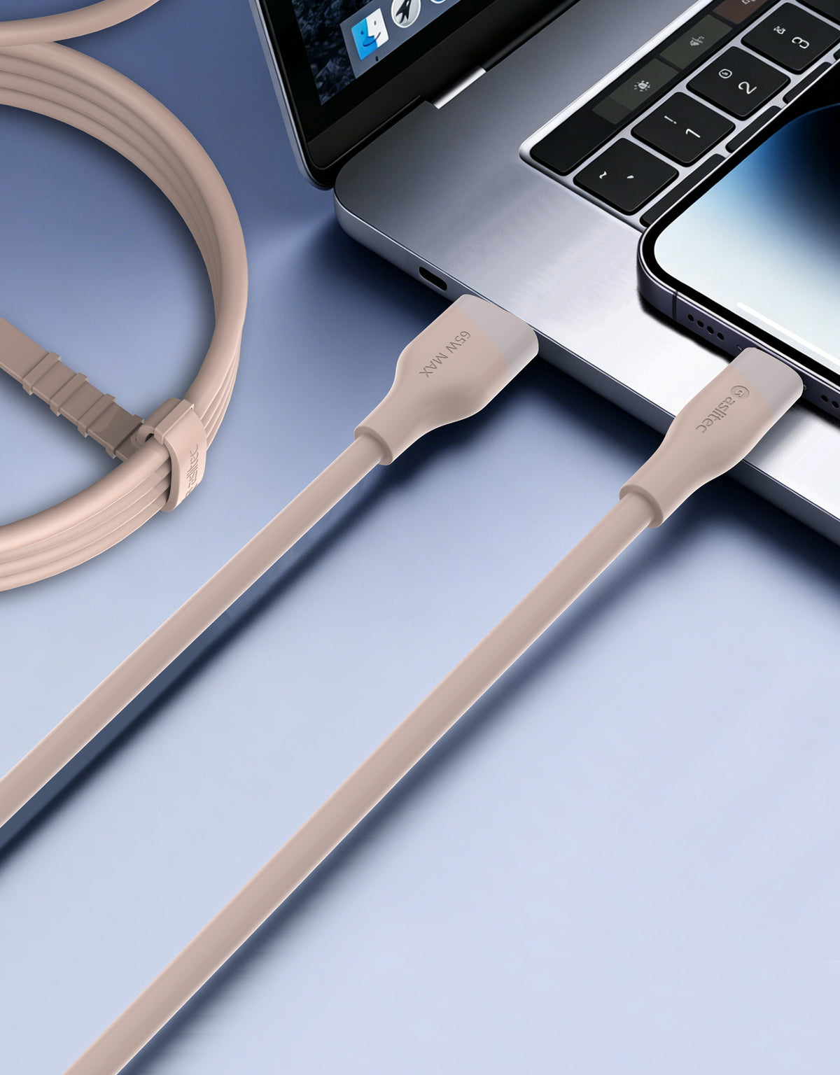 aslitec SILICORECHARGE 65W Fast Charging & Data Cable – USB-A to USB-C