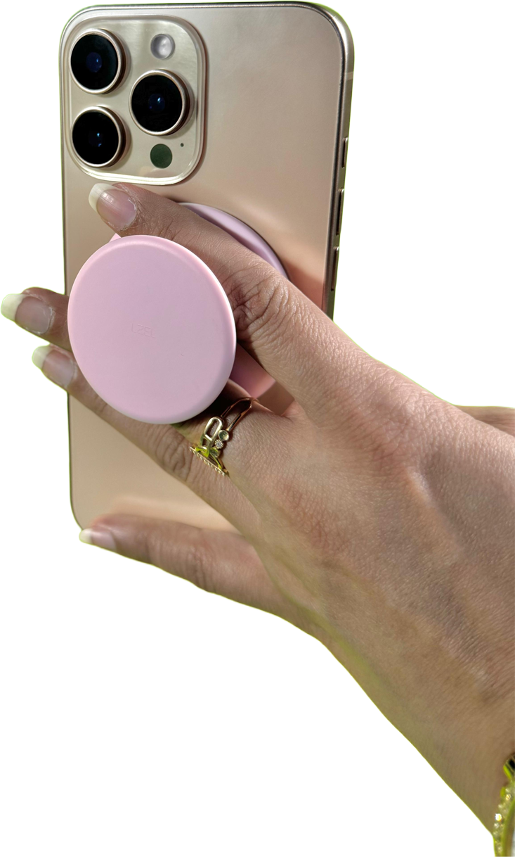 LZEL GripLoop Pop Series – Magnetic Finger Pop Holder & Stand | Pink