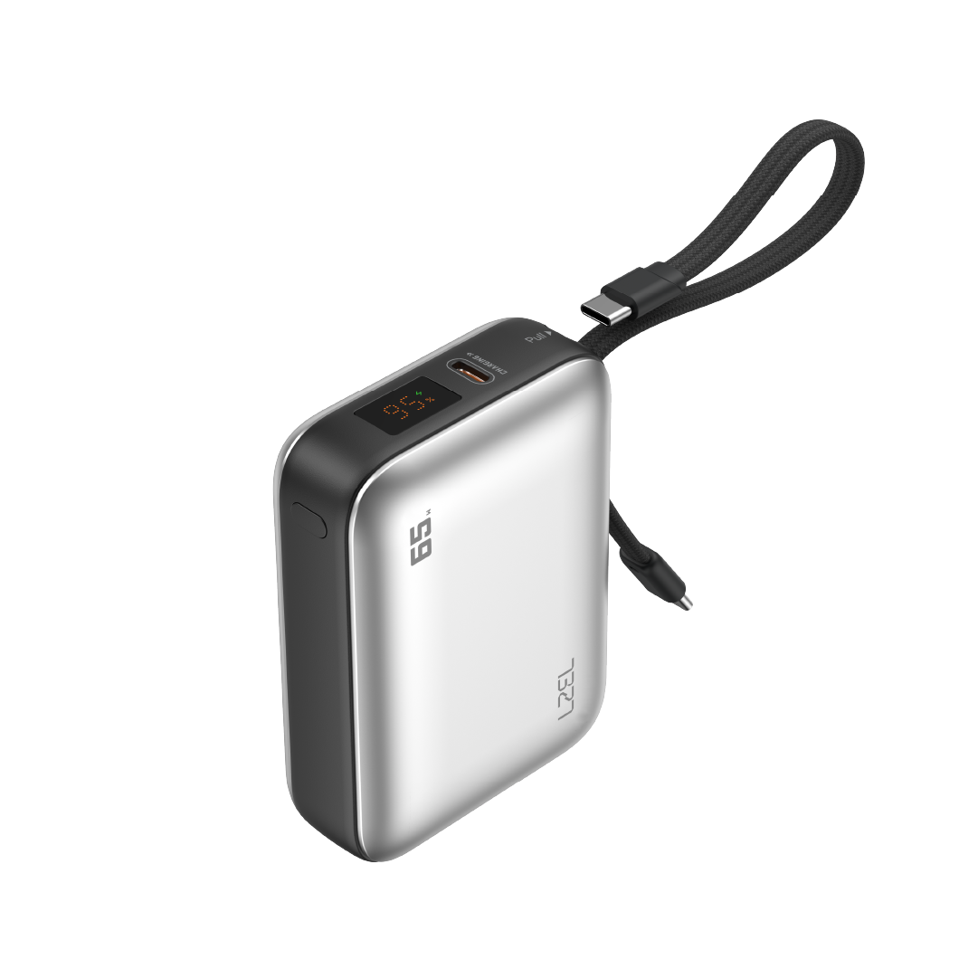 LZEL Zenoflex Flow10 20000Mah Pd3.0 & Qc 3.0| 65W |Dual Usb-C Input/Output Power Bank | Silver