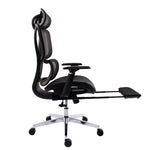 Black Bull Mesh Office and Gaming Chair with Footrest | Black