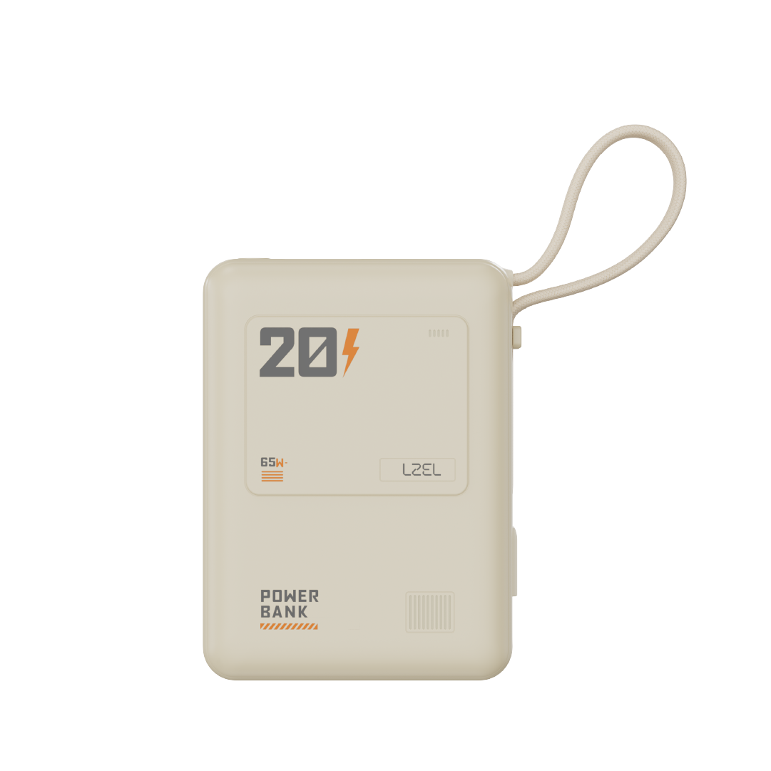 LZEL Zenoflex Surge20 Portable 20000Mah  65W Max Pd Power Bank Dual Usb-C
