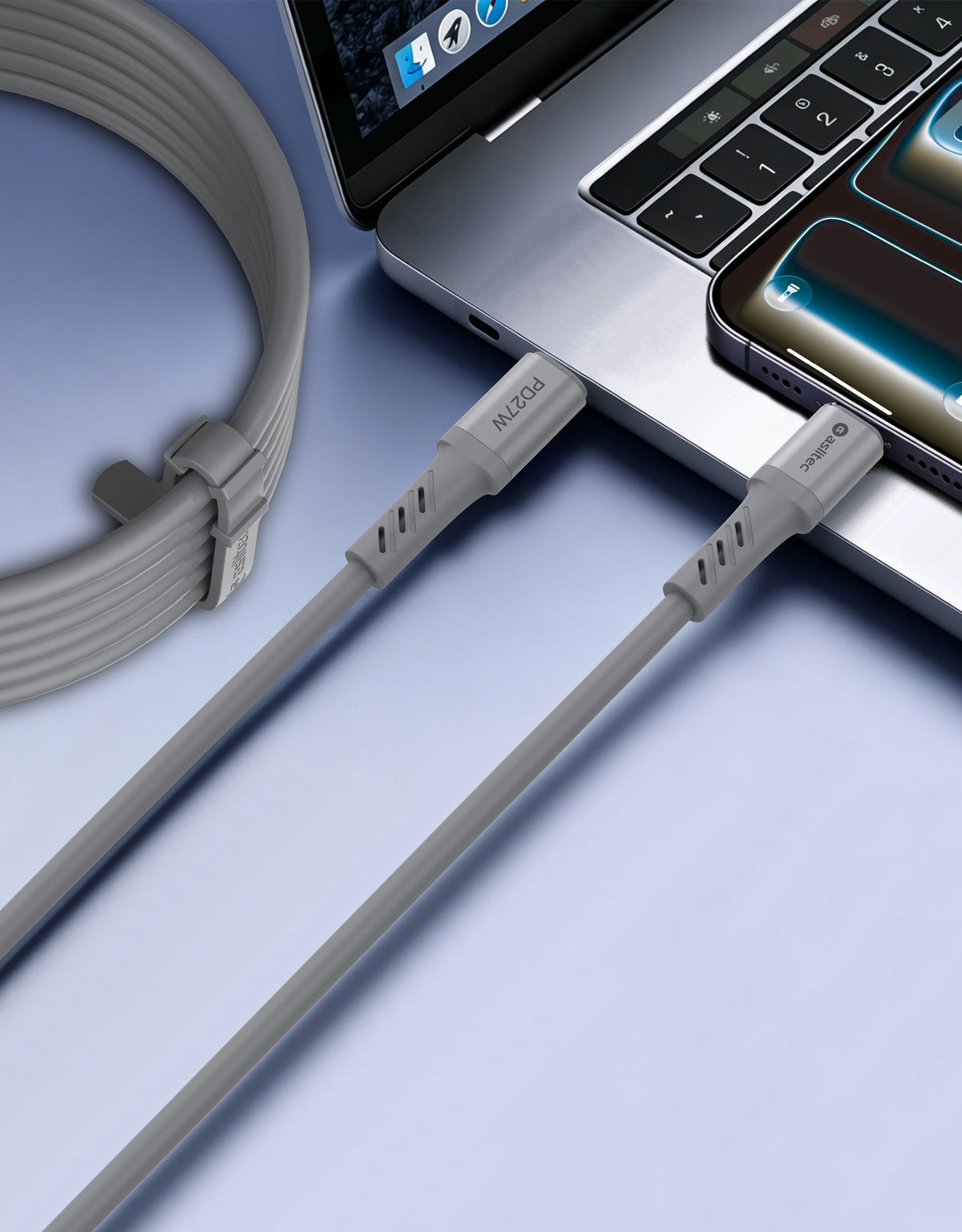 كيبل Aslitec GRAPHENEX SYNC للشحن السريع ونقل البيانات – USB-C إلى Lightning