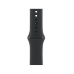 ساعة Apple Watch Series 11 GPS + Cellular مقاس 42 مم بهيكل ألمنيوم أسود Jet Black مع سوار رياضي أسود (S/M)