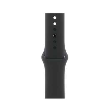 ساعة Apple Watch Series 11 GPS + Cellular مقاس 42 مم بهيكل ألمنيوم أسود Jet Black مع سوار رياضي أسود (S/M)
