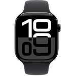 Apple Watch Series 10 - 46mm - GPS - Jet Black Aluminium Case with Black Sport Band - M/L