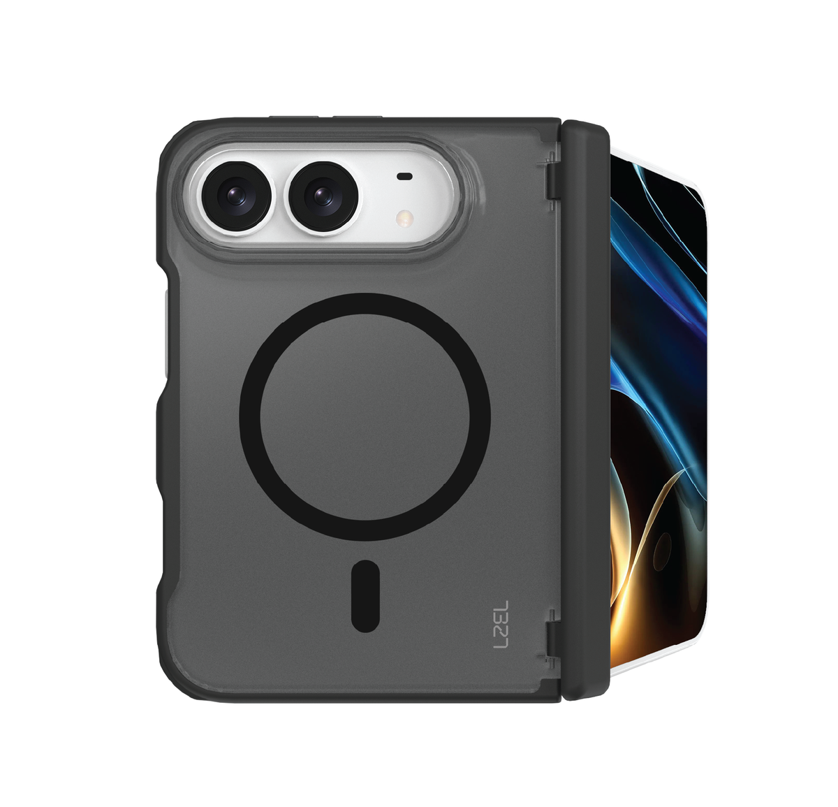 كڤر حماية LZEL MatteForge مطفي شفاف بخامات فاخرة ودعم MagSafe لهاتف iPhone Duo