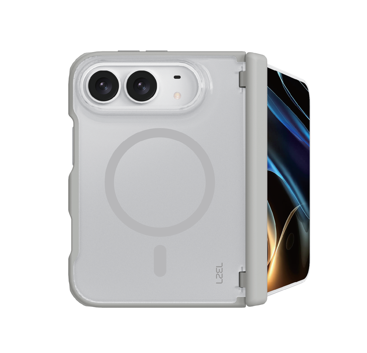 كڤر حماية LZEL MatteForge مطفي شفاف بخامات فاخرة ودعم MagSafe لهاتف iPhone Duo