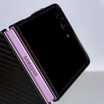 Coblue Leather Grain Drop-Proof Case for Samsung Galaxy Z Flip 7 | Carbon Black