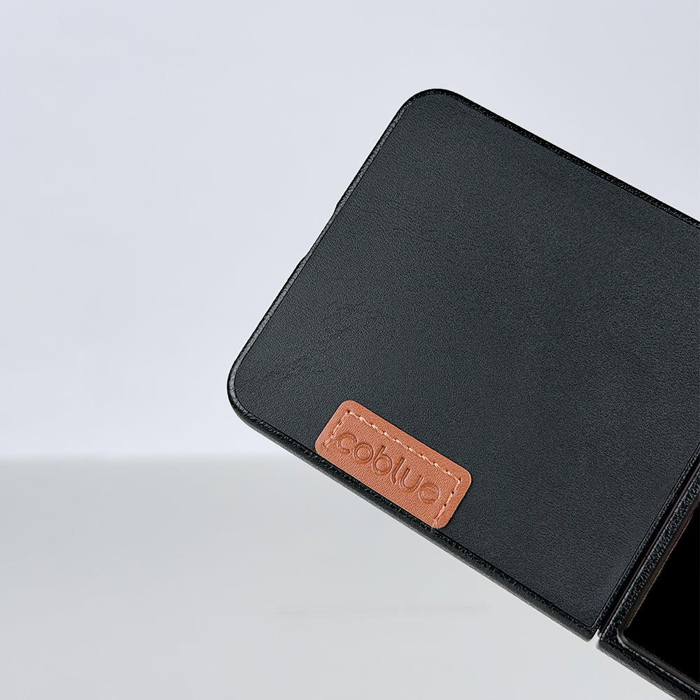 Coblue Leather Grain Drop-Proof Case for Samsung Galaxy Z Flip 7 | Black