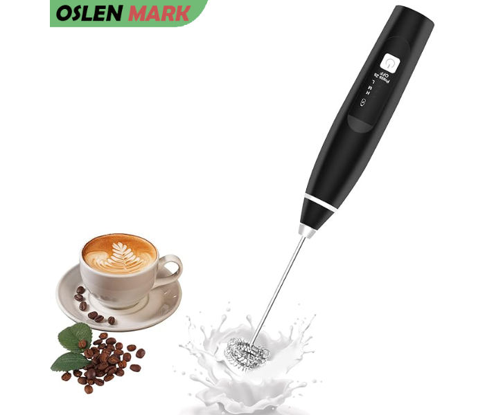 Olsenmark Rechargeable Milk Frother OMMF7045 | 3 Mixing Modes Black