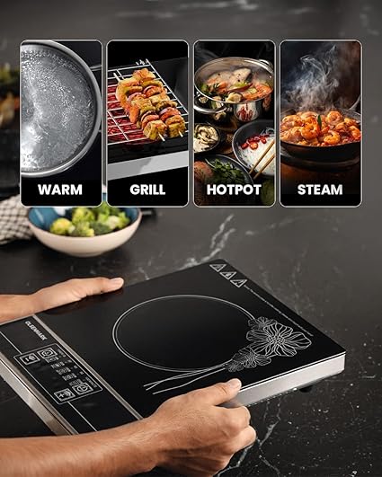 Olsenmark Infrared Cooker – Electric Infrared Glass Ceramic Cooker, Portable, Safe & Reliable