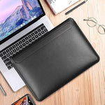 كڤر حماية Genuine جلد طبيعي لجهاز Macbook 12 بوصة من WIWU | أسود