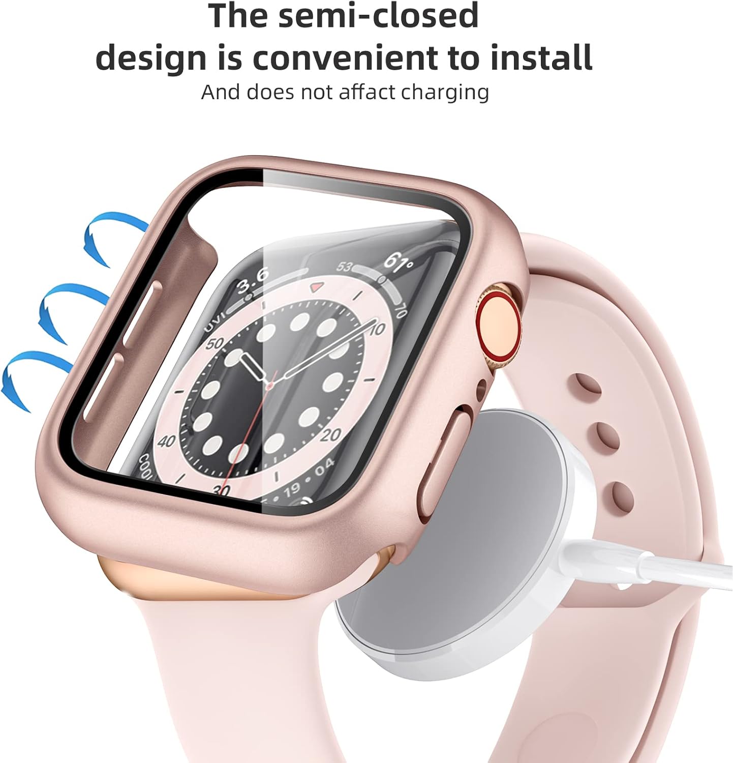 Anank Glass Protector For Apple Watch S7 45mm | White