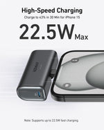 Anker Nano Power Bank (5000mAh, 22.5W, USB-C Foldable Plug) | Black