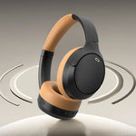 Wireless Active Noise Cancelling HeadPhones | Black / Brown