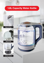 Olsenmark Illuminating Glass Kettle 1.8L 1500W