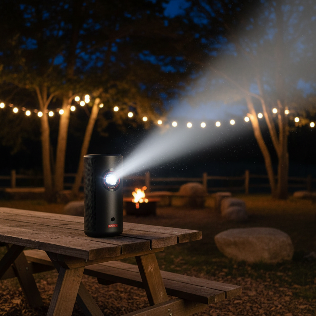 Nebula Capsule 3 Laser 1080p Portable Laser Projector with Google TV, Dolby Audio & 2.5-Hour Battery | Black