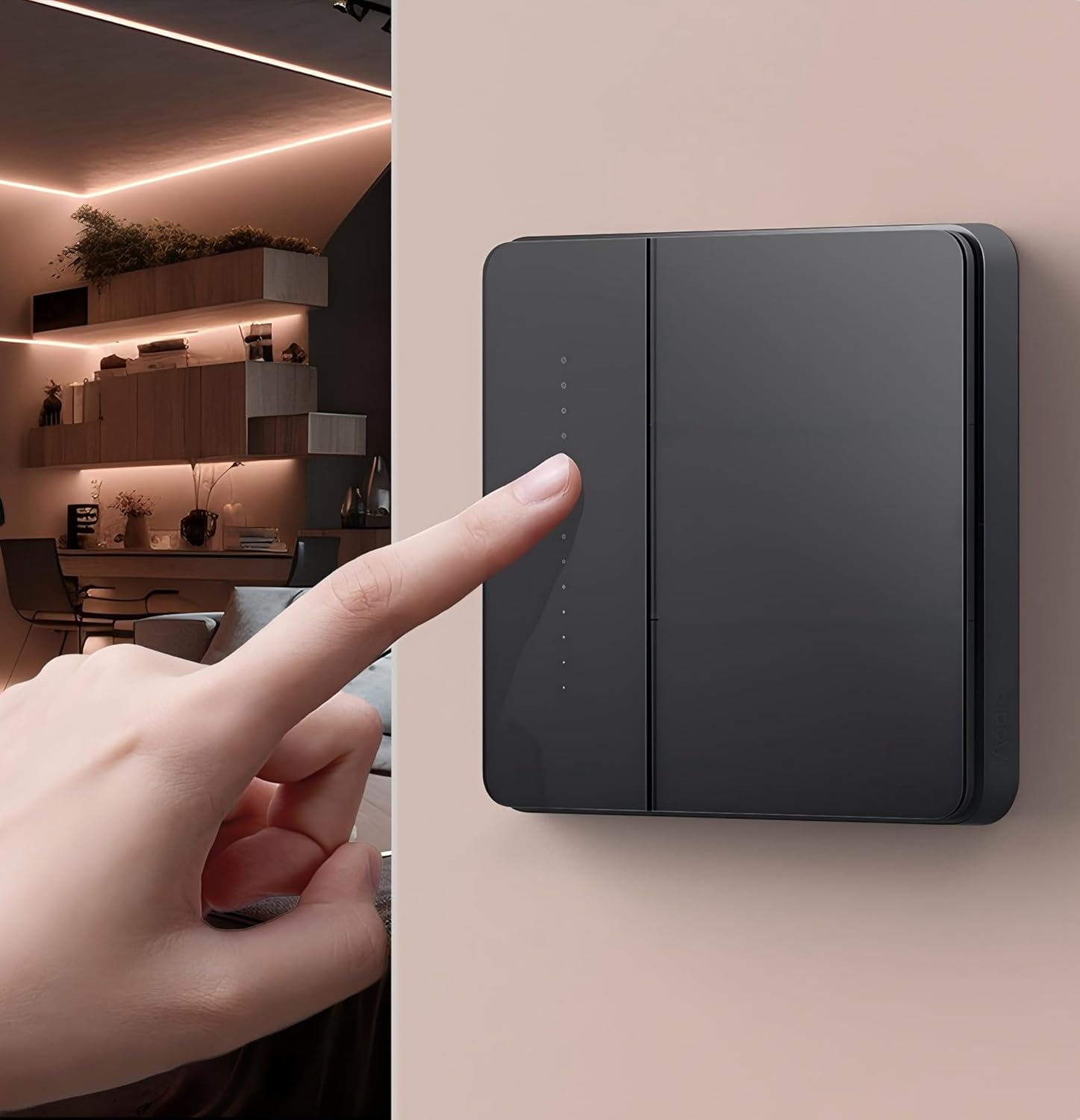 مفتاح حائط ذكي Aqara Z1 Pro هزاز فردي | أبيض