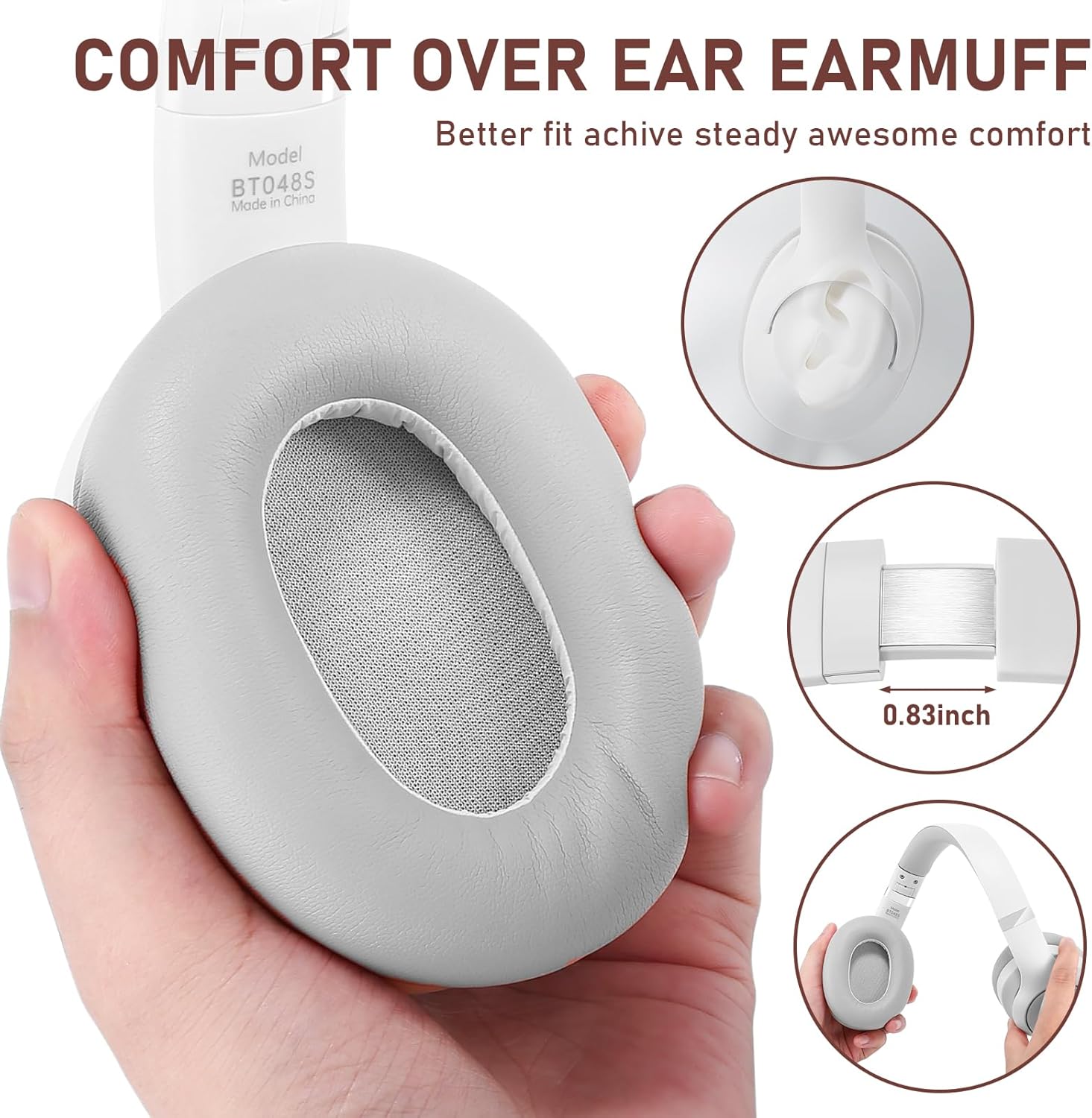 Wireless Active Noise Cancelling HeadPhones | White