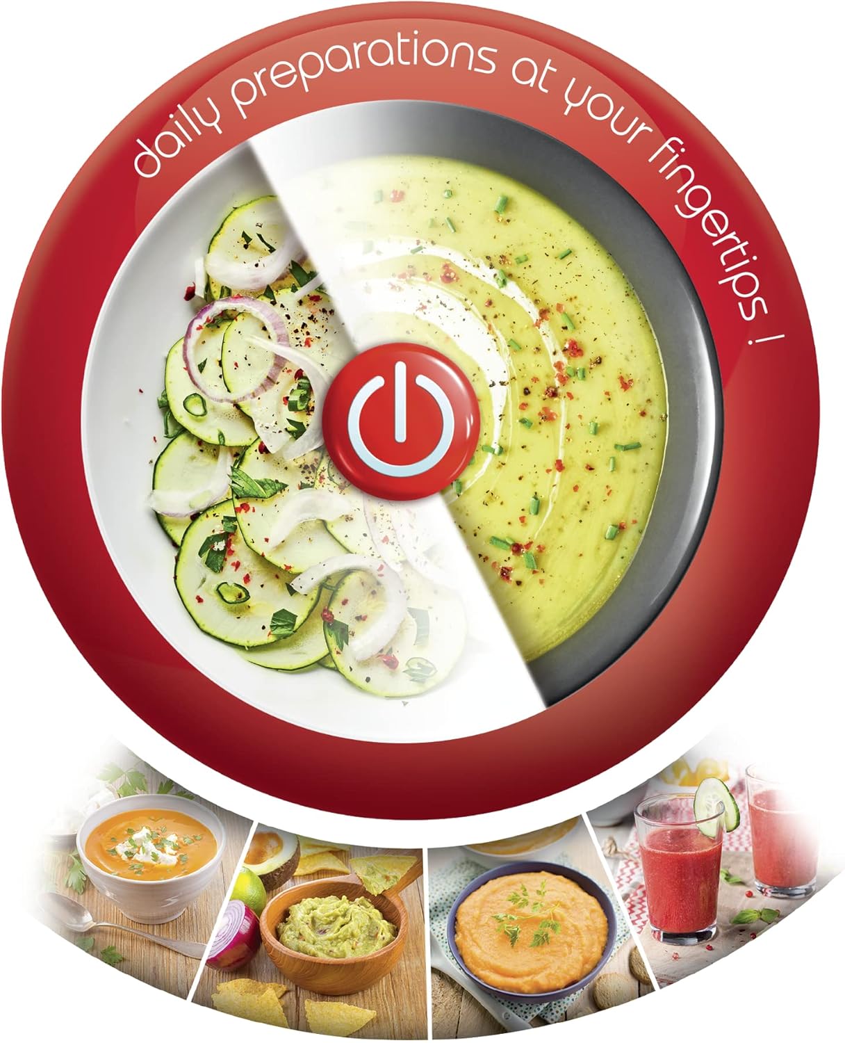 خلاط يدوي  Easychef من Moulinex بقوة 450 واط مستويان سرعة