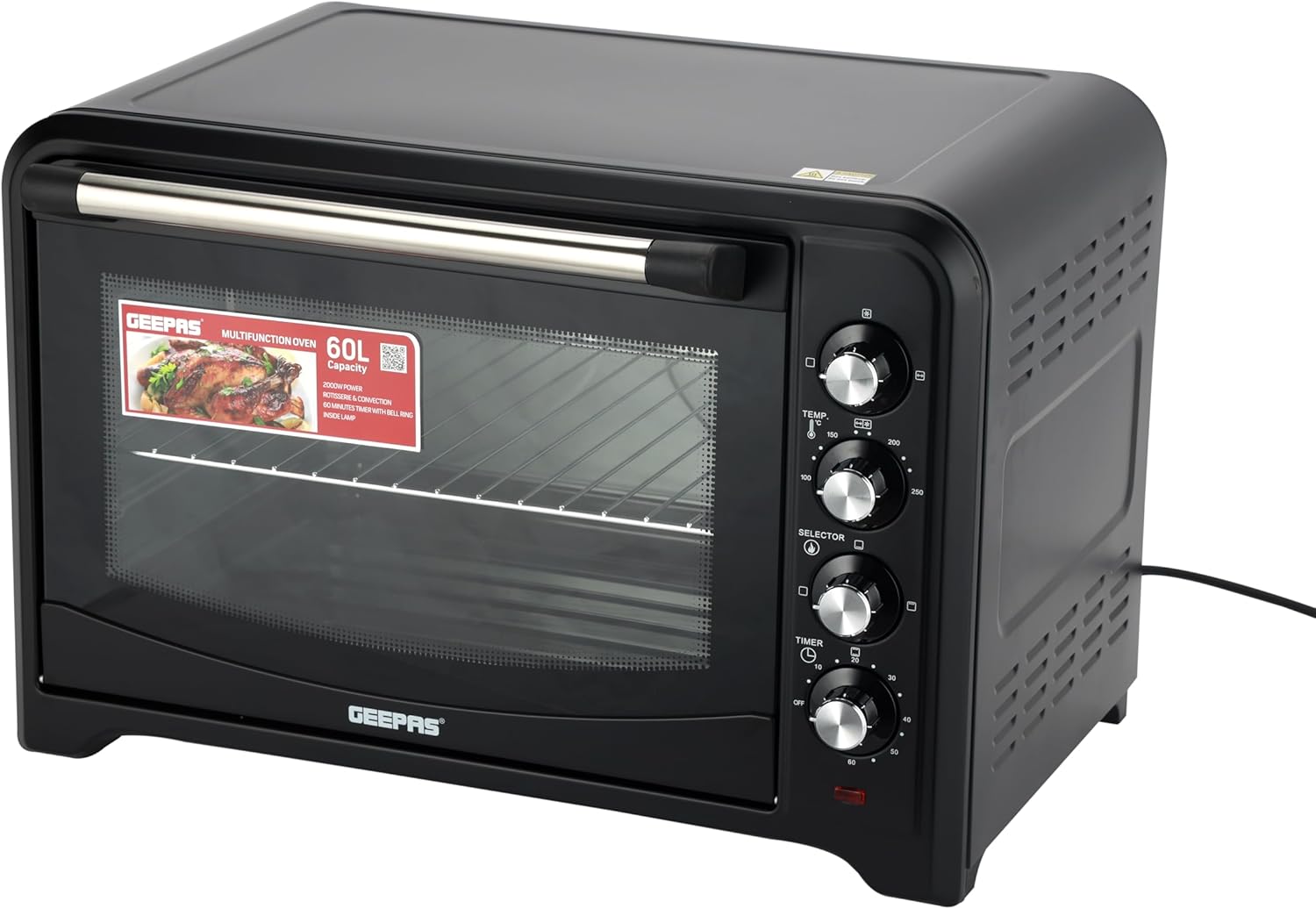 Geepas Electric Oven With Convection And Rotisserie, 60L"Min 1