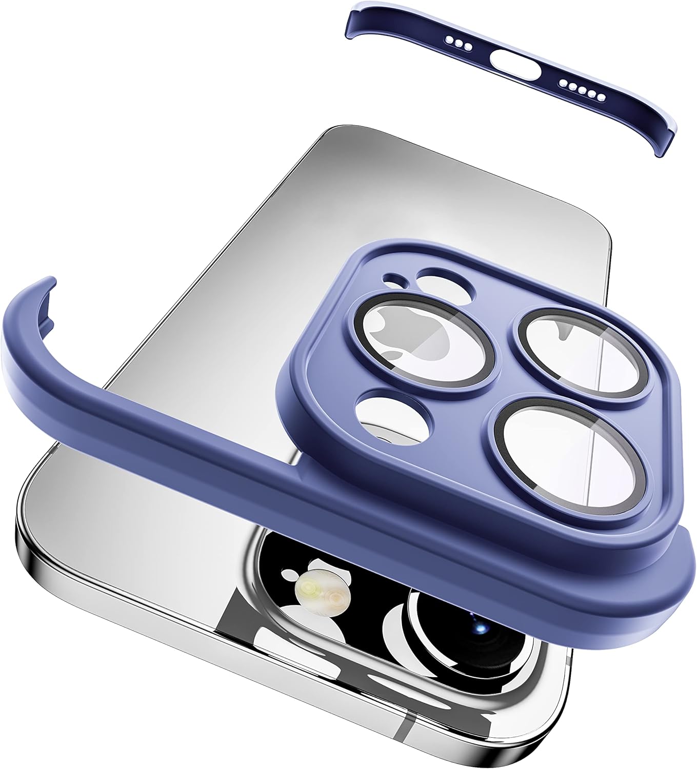 iPhone 14 Pro TPU Frame Camera Protector with Corner Protection | Dark Blue