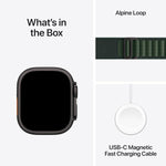 Apple Watch Ultra 2 (2024) - 49mm - GPS + Cellular - Black Titanium Case - Alpine Loop - Small | Dark Green