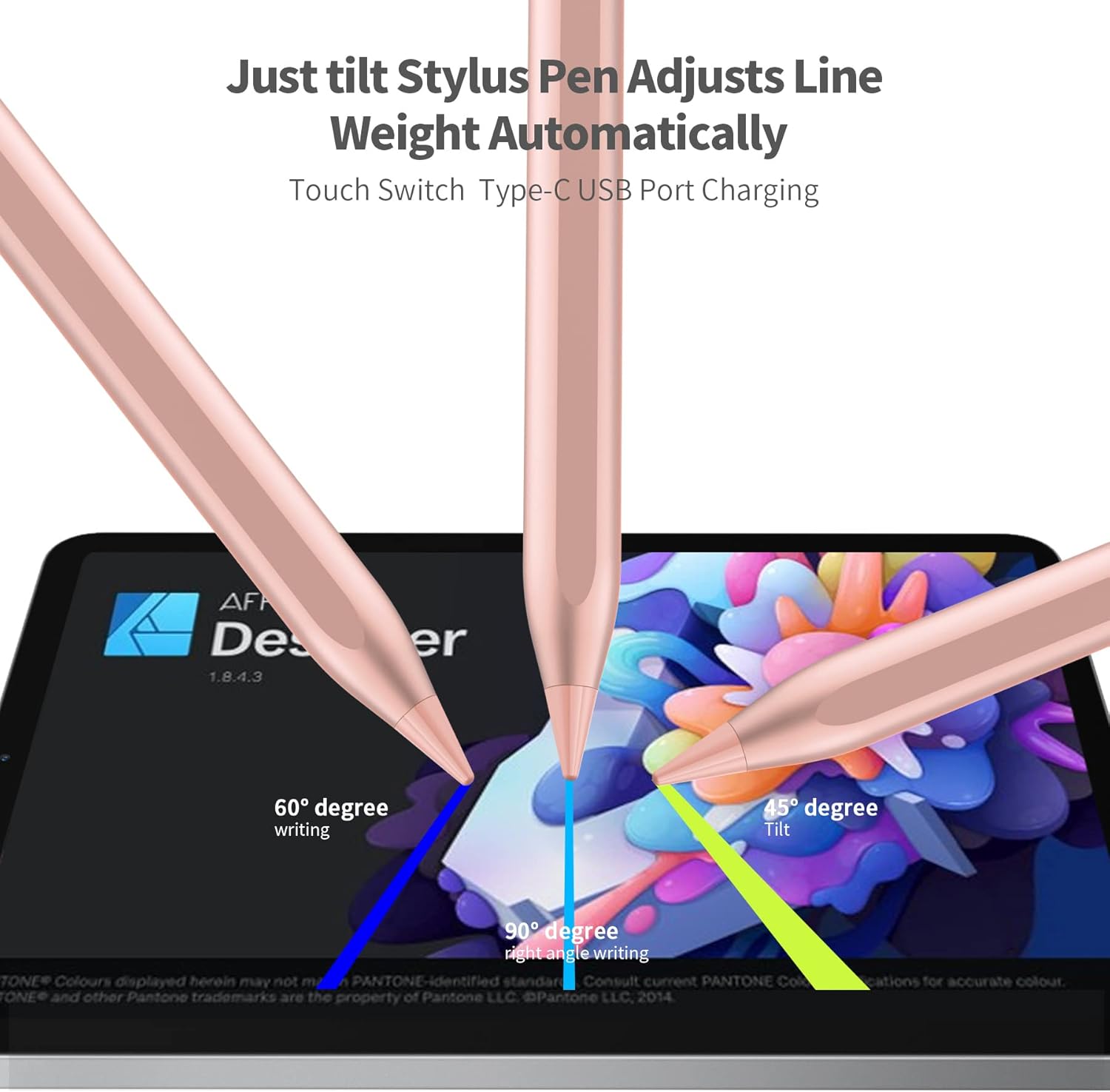 LZEL Pro-Touch Stylus iPad Pencil With Palm Rejection | Pink