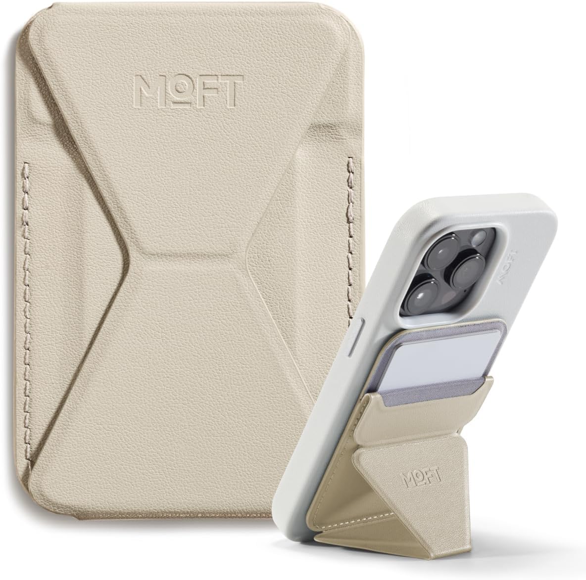 Moft Snap Phone Stand And Wallet Magsafe Beach White