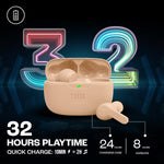 JBL Wave Beam Wireless Earbuds | Beige
