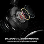 سماعة رأس للألعاب بمنفذ 3.5 مم من EKSA | أسود