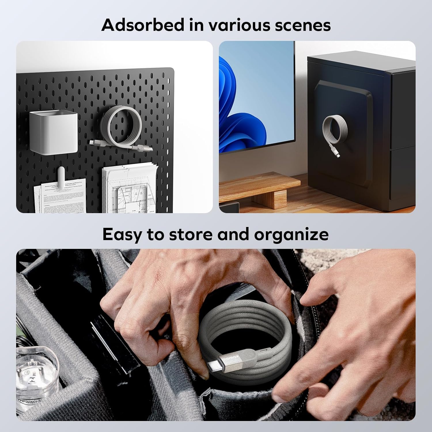 كيبل موماكس MagLink بقوة 100 واط نوع USB-C مغناطيسي 2 متر