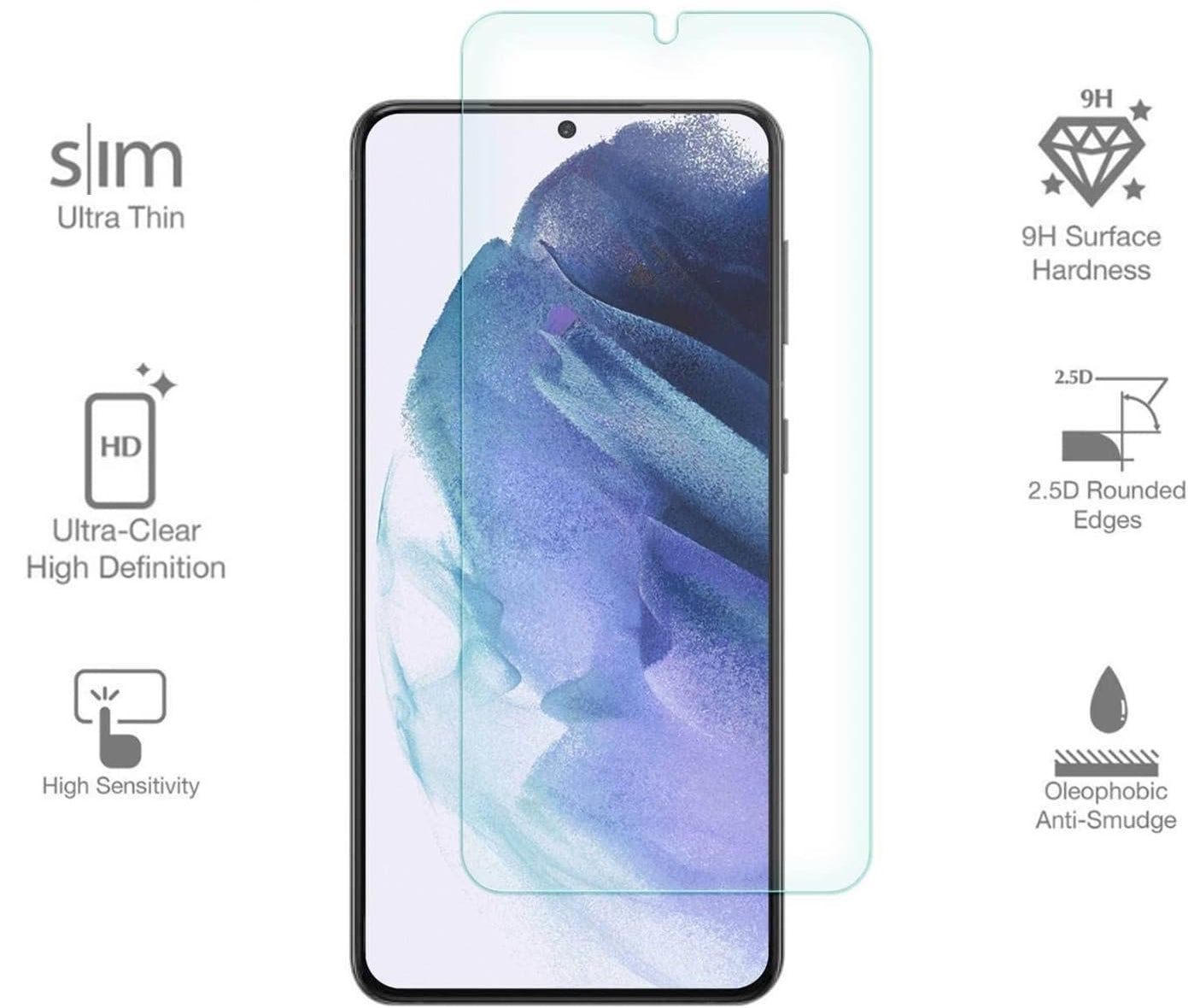 كڤر حماية شاشة زجاجي لهاتف Samsung Galaxy S22 Plus مقاوم للخدش من ANANK