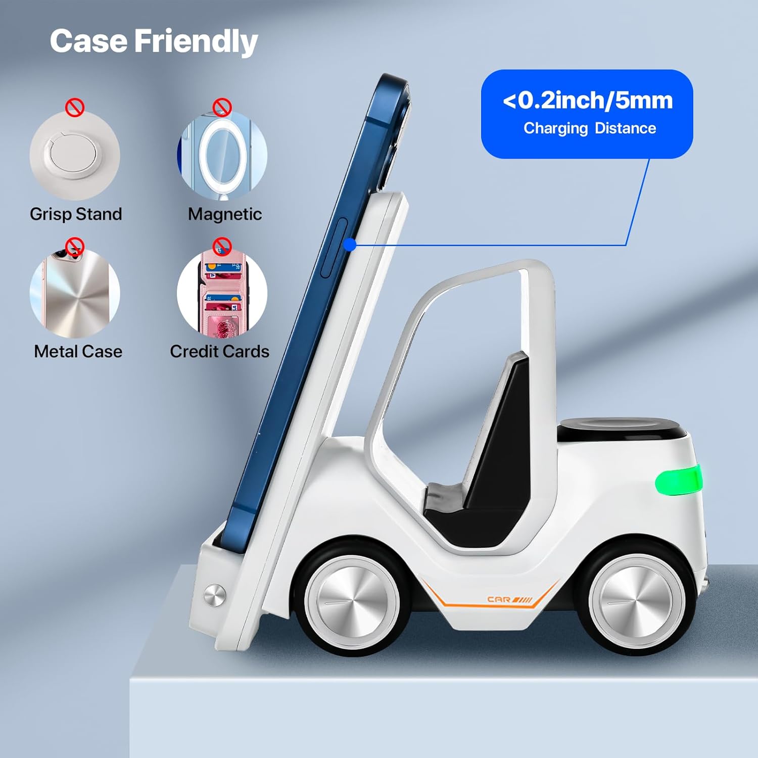 5in1 Smart Desktop Multifunctional Wireless Charging | White