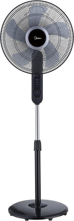 مروحة من Midea العمودية مقاس 16 بوصة – 3 سرعات، تحكم عن بعد، مؤقت 7.5 ساعة