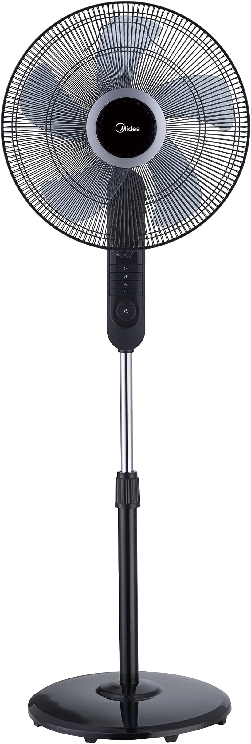 مروحة من Midea العمودية مقاس 16 بوصة – 3 سرعات، تحكم عن بعد، مؤقت 7.5 ساعة