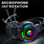 Gaming Headphones With 3.5mm Jack With Rgb Light | Black
